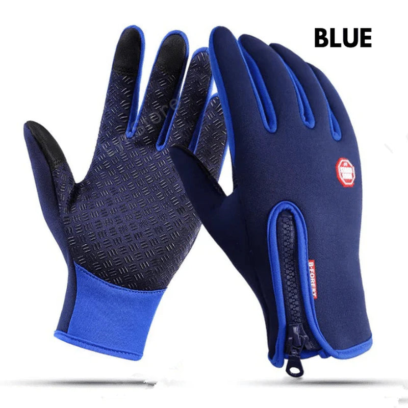 Stay Warm and Stylish: Heated Touchscreen Winter Gloves for Motorcycle Riding - Waterproof and Fleece Lined