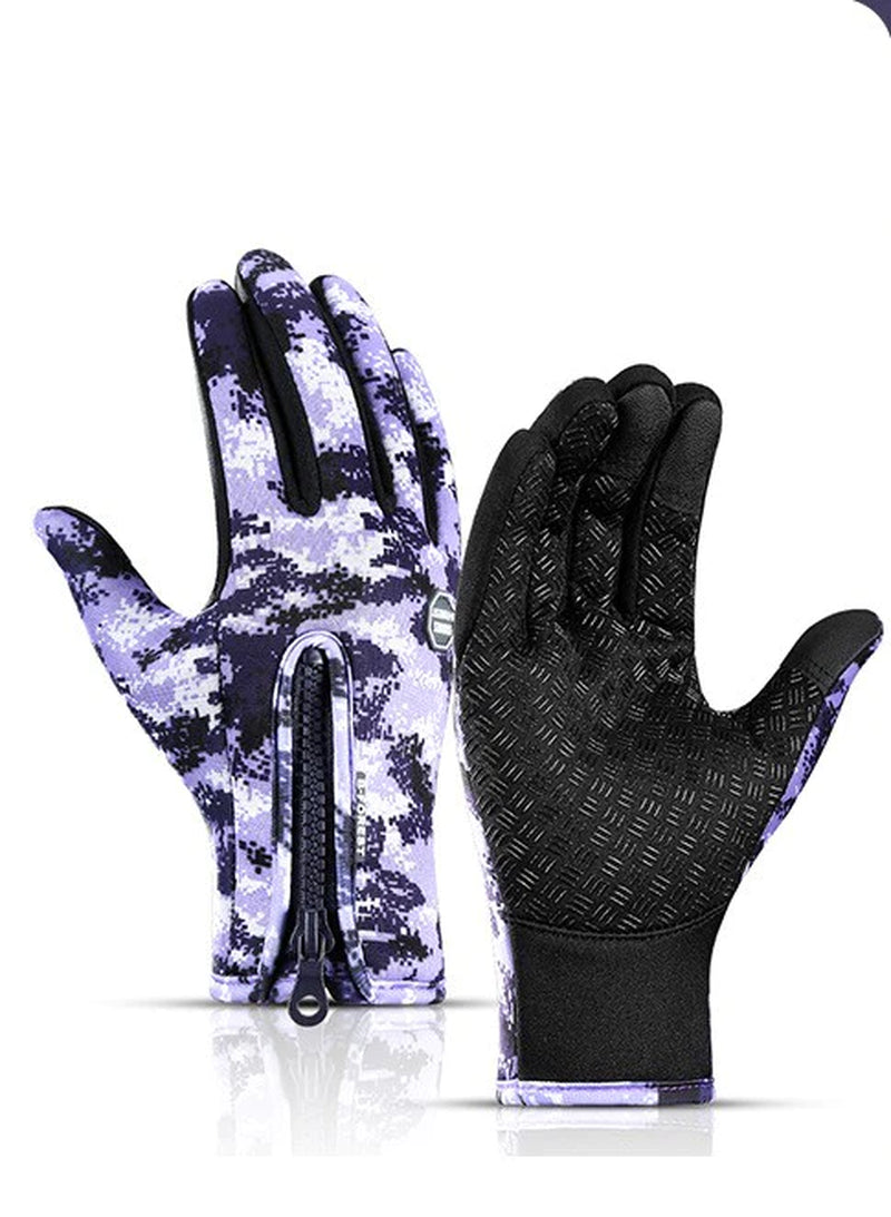 Stay Warm and Stylish: Heated Touchscreen Winter Gloves for Motorcycle Riding - Waterproof and Fleece Lined