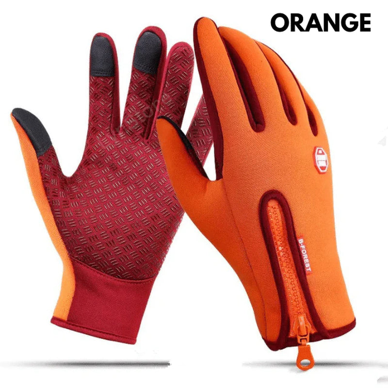 Stay Warm and Stylish: Heated Touchscreen Winter Gloves for Motorcycle Riding - Waterproof and Fleece Lined