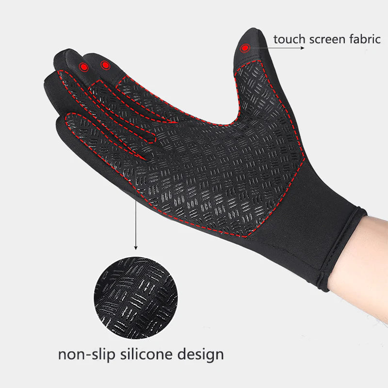 Stay Warm and Stylish: Heated Touchscreen Winter Gloves for Motorcycle Riding - Waterproof and Fleece Lined
