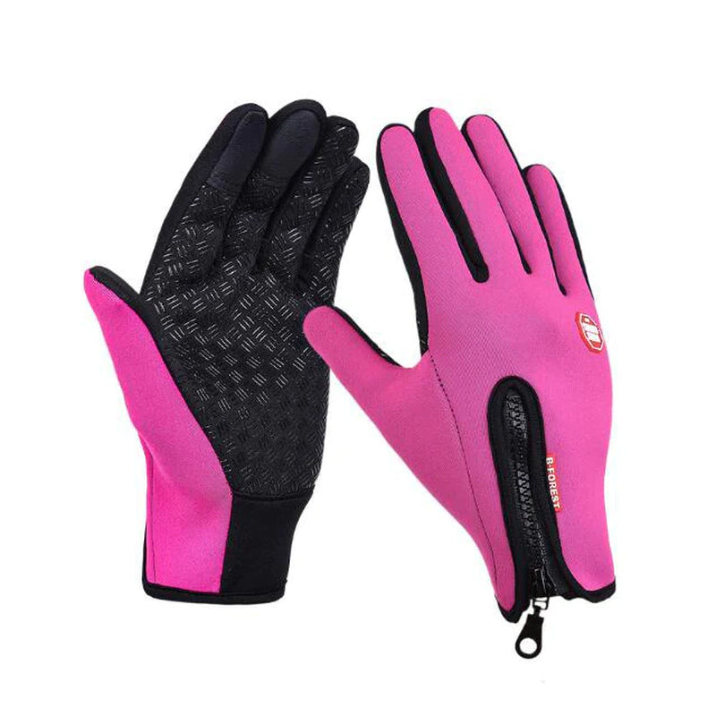 Stay Warm and Stylish: Heated Touchscreen Winter Gloves for Motorcycle Riding - Waterproof and Fleece Lined