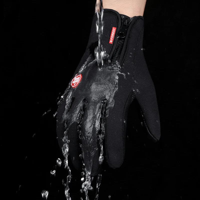 Stay Warm and Stylish: Heated Touchscreen Winter Gloves for Motorcycle Riding - Waterproof and Fleece Lined