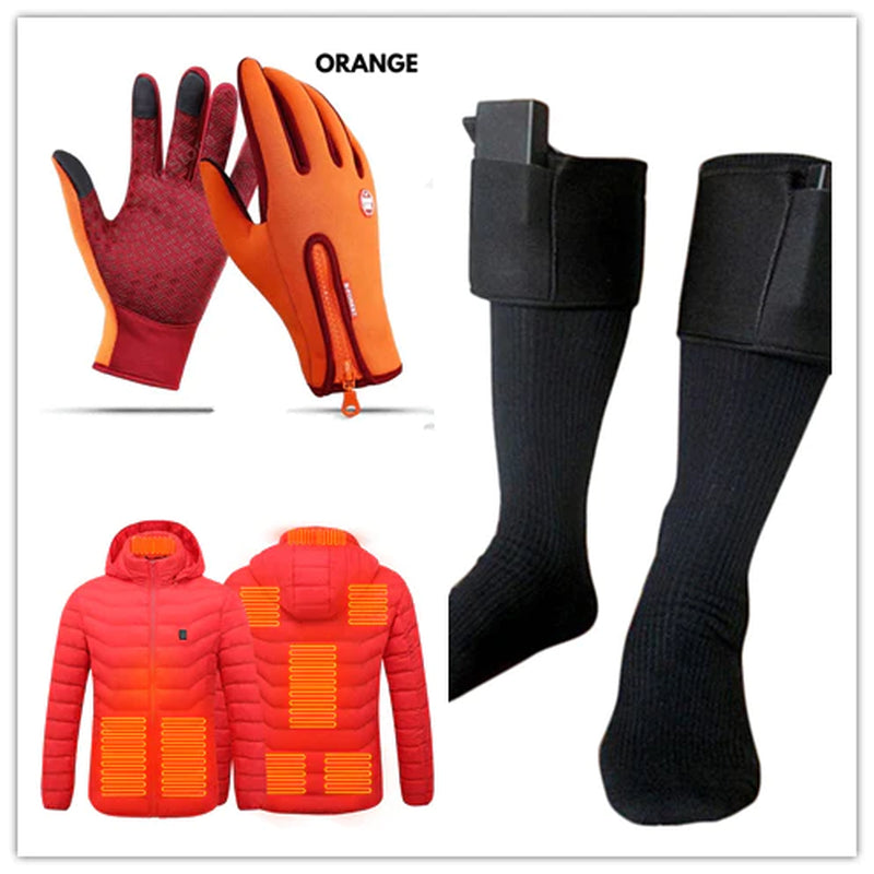 Stay Warm and Stylish: Heated Touchscreen Winter Gloves for Motorcycle Riding - Waterproof and Fleece Lined