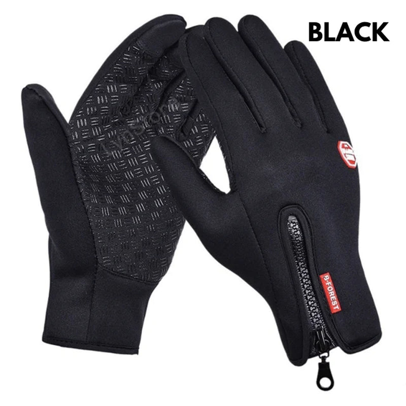 Stay Warm and Stylish: Heated Touchscreen Winter Gloves for Motorcycle Riding - Waterproof and Fleece Lined
