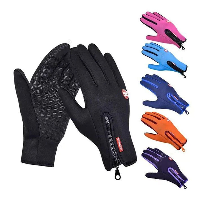 Stay Warm and Stylish: Heated Touchscreen Winter Gloves for Motorcycle Riding - Waterproof and Fleece Lined